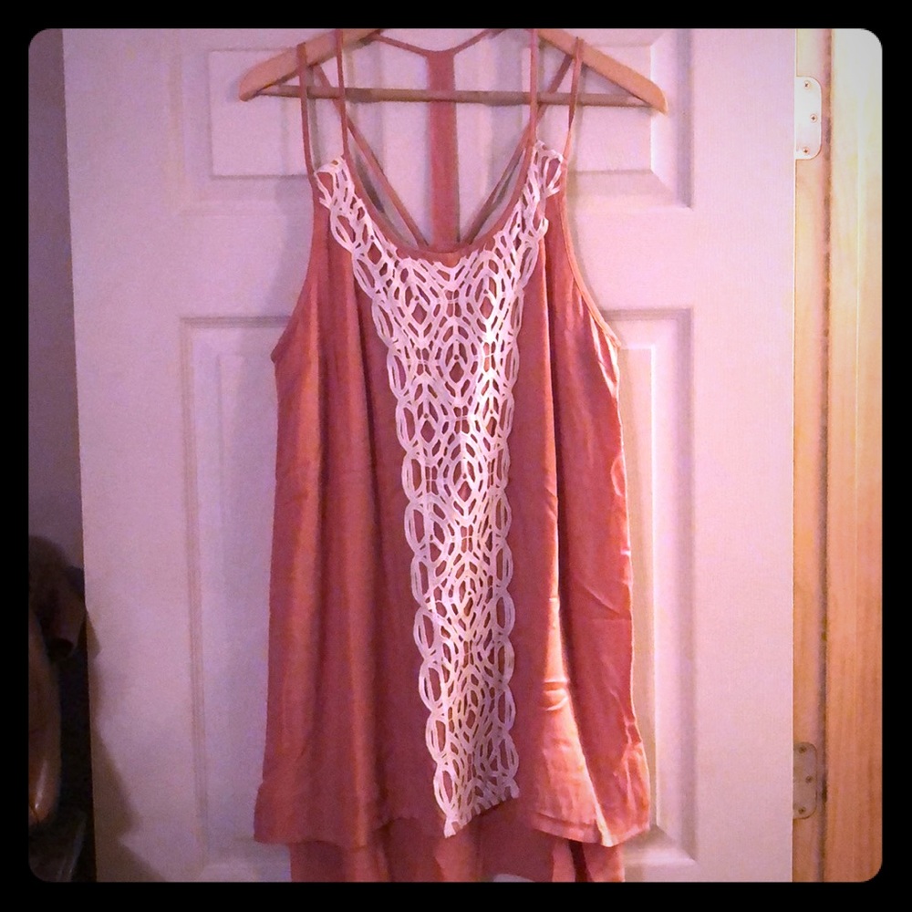 NWOT pink strapped dress! Size large!